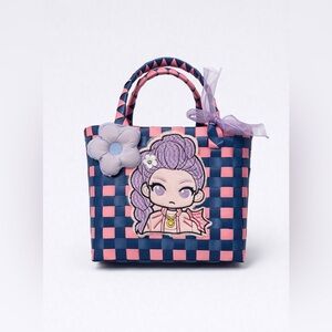 KPOP Demon Hunters Woven Basket Tote Bag